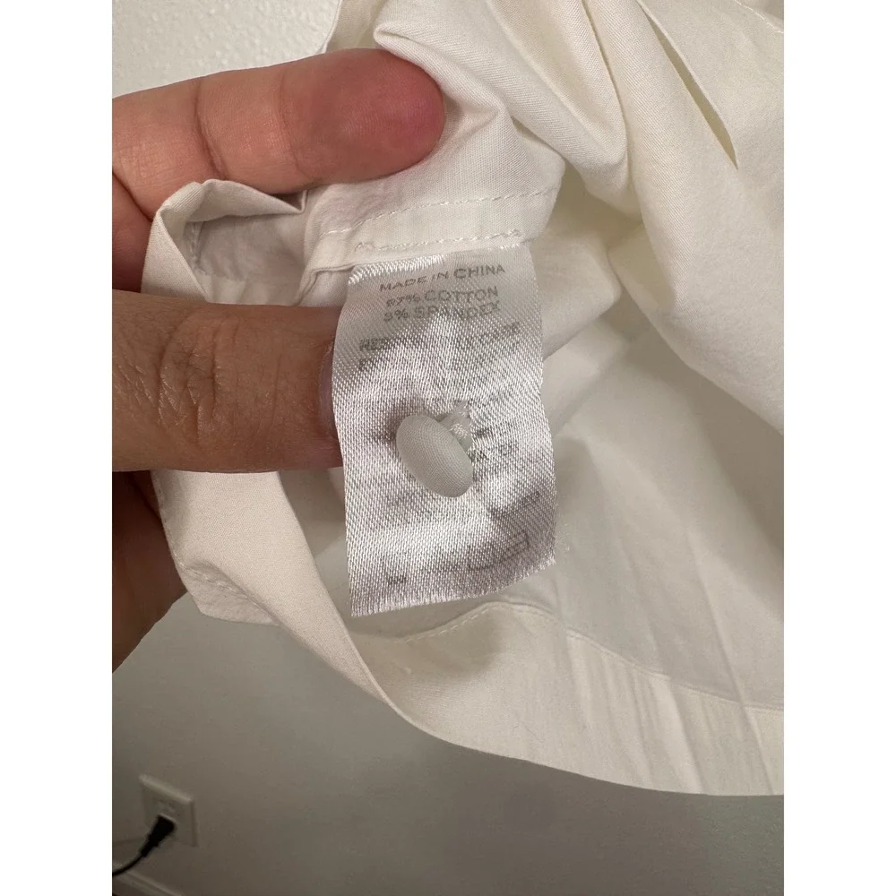 Hill House Home The Ruffle Top White Cotton Puff Sleeve Victorian Blouse Small